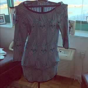 Owl sweater dress